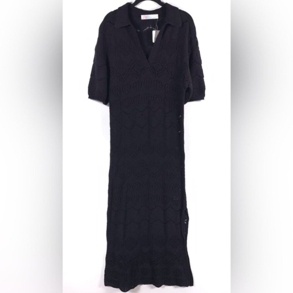 NWT FREE PEOPLE Islamorada Beach Knit Crochet Maxi Dress Coverup OB1496247 SMALL